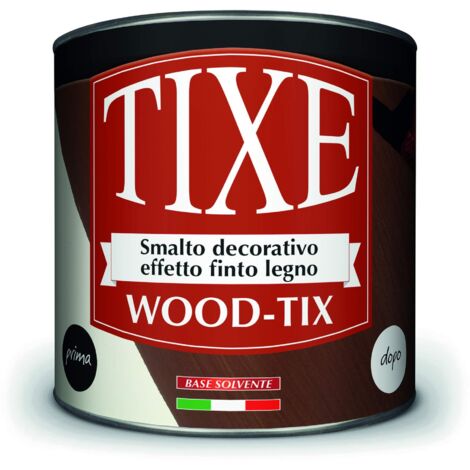 Tixe wood-tixe 500ml colore nero smalto decorativo effetto legno satinato anticorrosivo