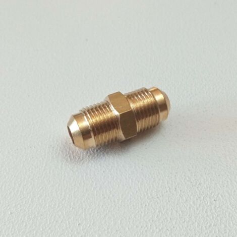 Niples condizionamento 1/4 x 1/4 diametro 6mm in ottone senza dadi per unire tubo rame (1/4)