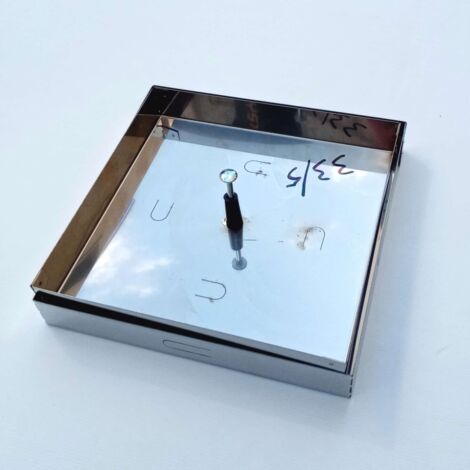 Sigillo 530 x 530 x h 80mm chiusino di acciaio inox leggero da riempimento