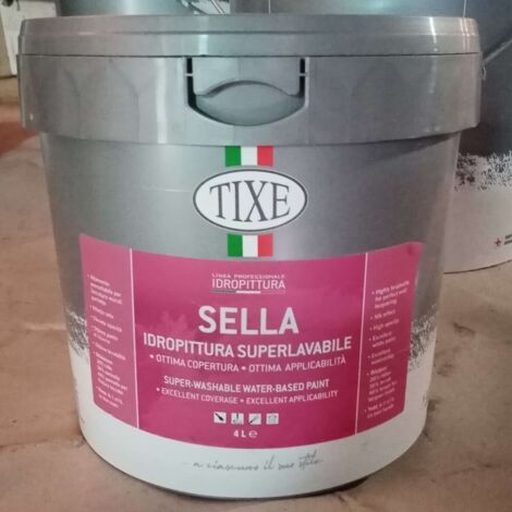 Pittura per interni Sella Super Lavabile Bianca Idropittura superlavabile Tixe  4 lt