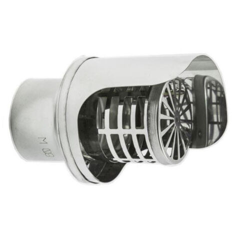 Fumaiolo terminale per tubi pellet innesto m maschio, diametro 80mm