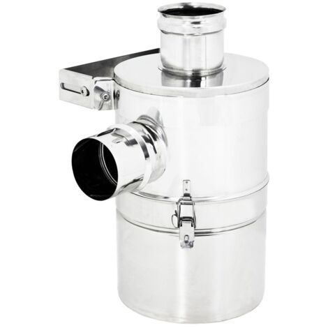 Abbattitore inox di fuliggine per stufe e caldaie a pellet, diametro 100mm