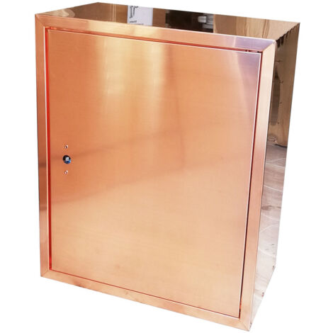 Cassetta h 70 x l 45 x p 20cm cassonetto contenitore rame sportello cieco (1/4)