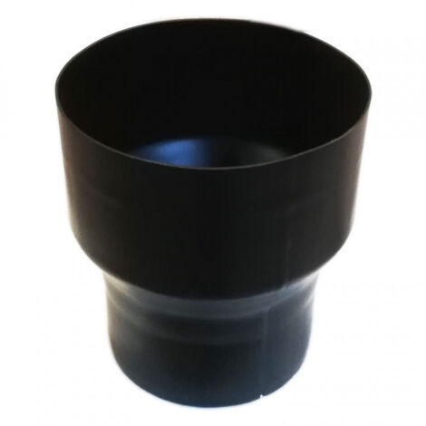 Raccordo aumento maschio femmina colore nero per stufa a legna, diametro f 130 - m 120 mm