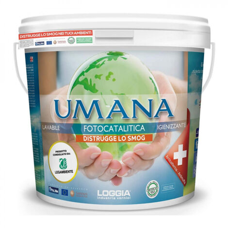 Loggia umana classic 4lt pittura bianca lavabile igienizzante ed antibatterica