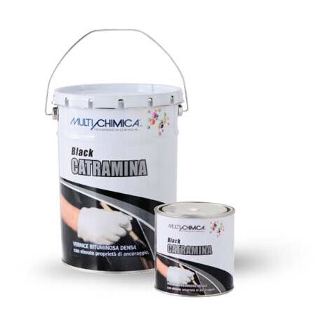 Multichimica black catramina 5lt ancorante vernice bituminosa densa