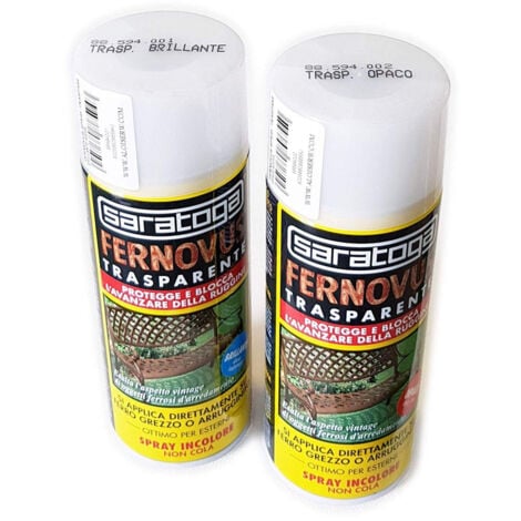 Saratoga fernovus 400ml bomboletta spray antiruggine trasparente, brillantezza opaco