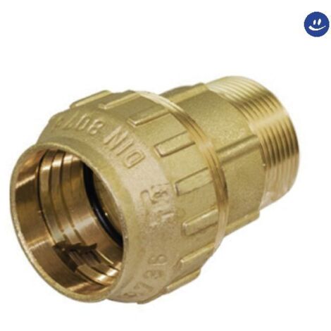 Raccordo dritto maschio in ottone per tubo polietilene serie cobraring 3460cr ø20x1/2 TIEMME