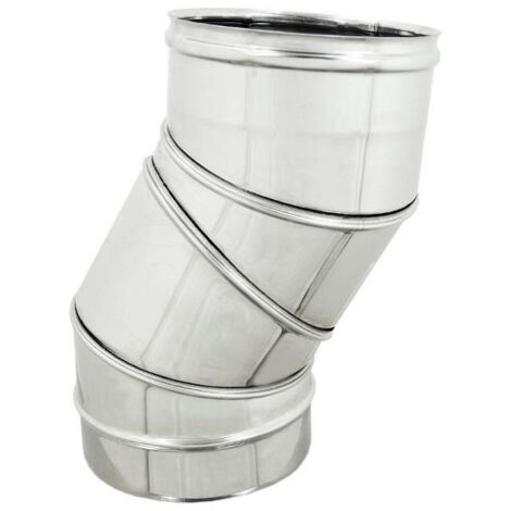 Gomito Curva Acciaio Inox AISI 316 - 250 Mm, Spessore 5/10, Per Fumi E Ventilazione