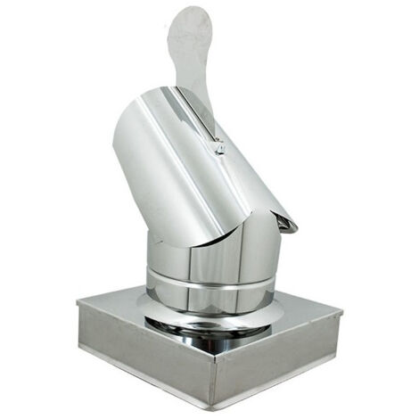 Fumaiolo gallo da 42x52cm in acciaio inox base rettangolare (1/3)
