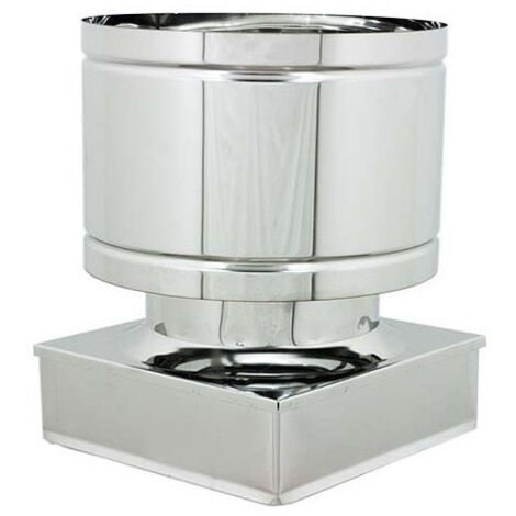 Fumaiolo da 22x32cm tipo botte 4 venti inox aisi 304 base rettangolare