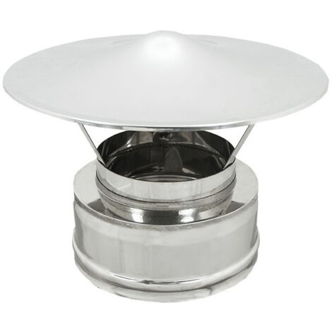 Fumaiolo da 130-180mm tipo cinese inox aisi 304 base tonda doppia parete (1/4)