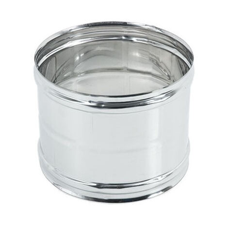 Manicotto ff da 150mm giunzione raccordo a doppio bicchiere inox aisi 304 (1/2)