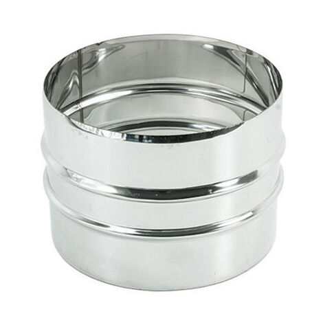 Manicotto mm da 300mm giunzione raccordo a doppio bicchiere inox aisi 304 (1/2)