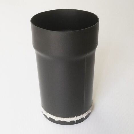 Tubo nero telescopico da 130mm per stufa a legna (1/3)