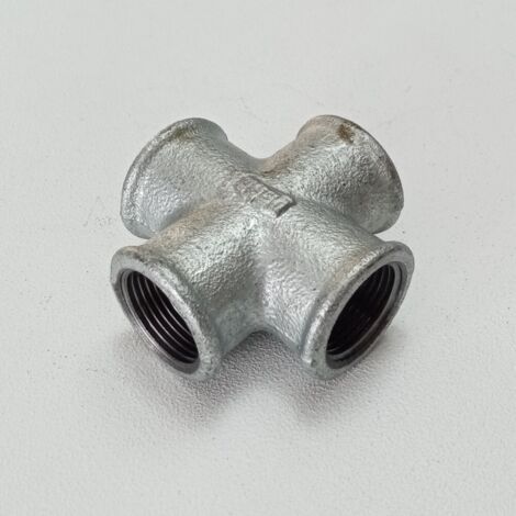 Raccordo ffff 3/4'' croce raccordo a 4 vie di ghisa zincata malleabile