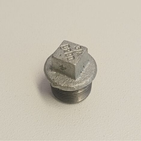 Raccordo m 1'' - 2pz tappo di ghisa zincata malleabile