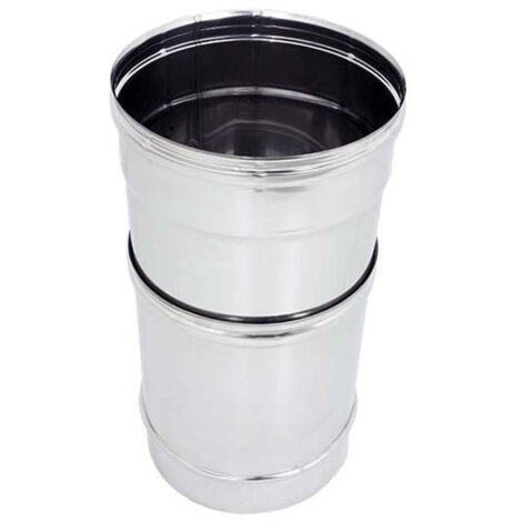 Tubo da 80mm in acciaio inox telescopico aisi 304 spessore 6/10