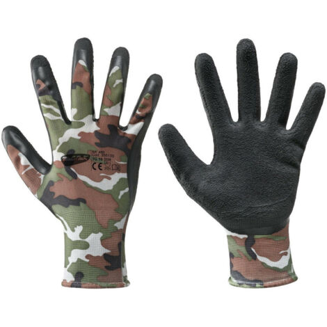 Guanti ricoperti nitrile mimetici, taglie disponibili 9