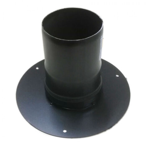 Rosone unico nero pellet da 80mm