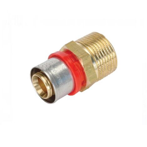 Raccordo a pressare dritto maschio 20 x 3/4" multistrato TIEMME