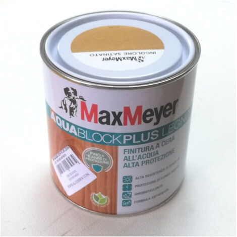 Max meyer aquablock plus legno 750ml finitura satinata a cera