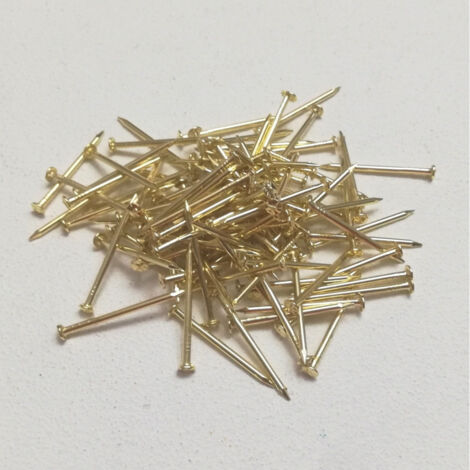Chiodi di acciaio ottonati da 1,40x25mm - 100pz (1/2)