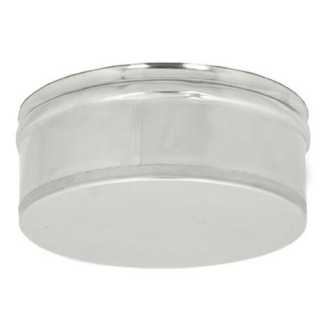 Tappo inox aisi 304 cieco senza spurgo scarico condensa innesto femmina, diametro 150mm