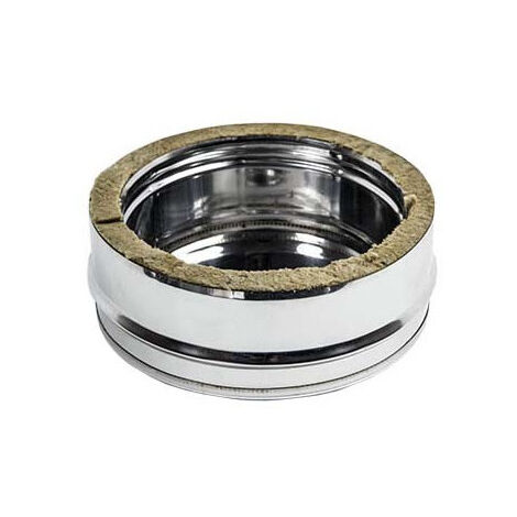 Tappo inox doppia parete cieco senza spurgo per scarico condensa, diametro di 100 - de 150 mm