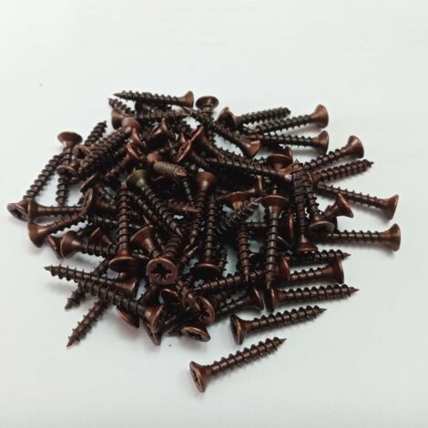 Vite 4,0x16mm - 100pz tps testa conica bronzata per legno truciolare tutte filettate (1/4)
