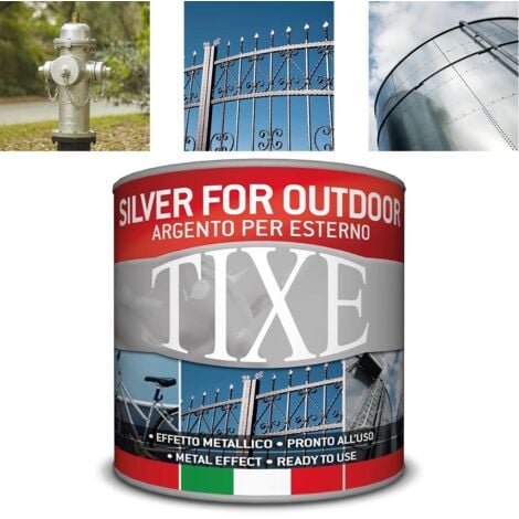 Vernice Argento Tixe Per Interni Ed Esterni - Effetto Metallizzato Lucido, A Base Solvente, 125ml - Foto 11