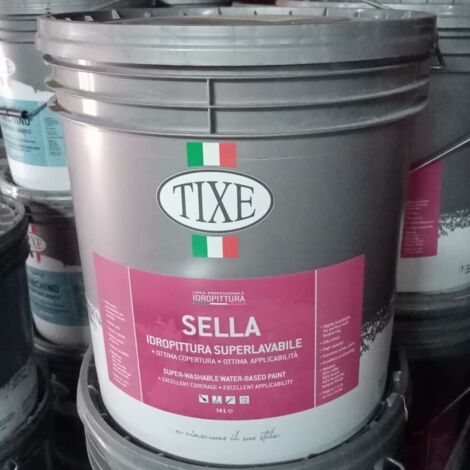 Pittura per interni Sella Super Lavabile Bianca Idropittura superlavabile Tixe  14 lt