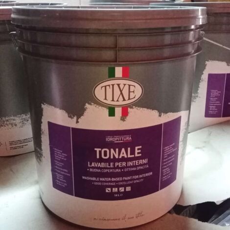 Idropittura lavabile Pittura bianca per interni Tixe Tonale 14 lt