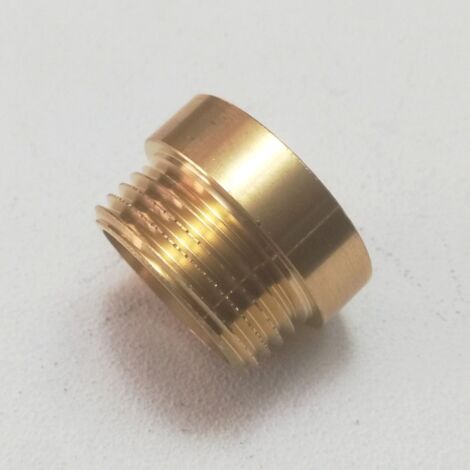 Prolunga mf da 1 x 10mm in ottone giallo (1/2)