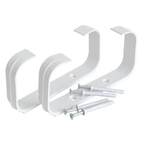 First 150x70mm staffe bianche fermatubo a muro blister con 2pz per tubi rettangolari aerazione cappa