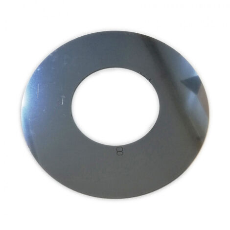 Rosone placca circolare inox spessore 5 decimi aisi 304, diametro 150mm
