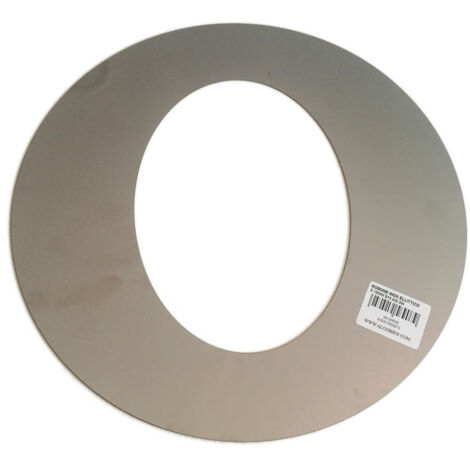 Rosone placca ellittica inox spessore 5 decimi aisi 304, diametro 150mm