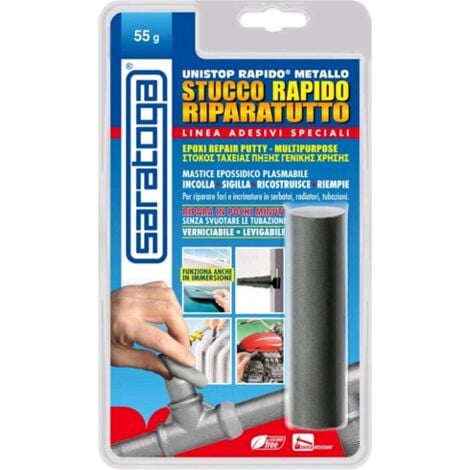 Unistop 55gr riparatutto stucco mastice epossidico universale