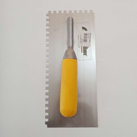 Australian 28x12cm dente 5x7mm sinistro frattone frattazzo dentato in ferro per colla