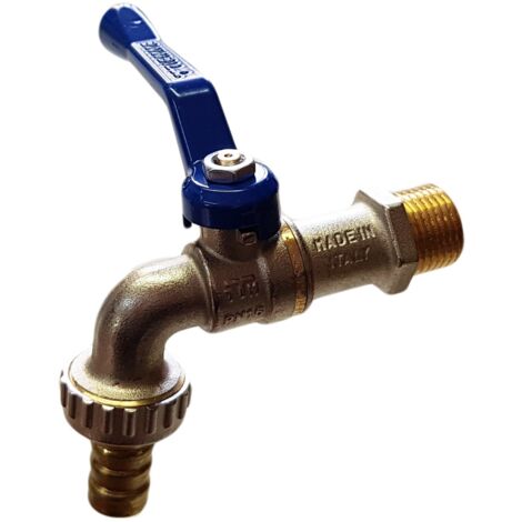 Eolo no frost rubinetto sfera giardino 1/2 leva blu con portagomma