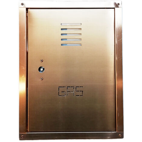 Sportello portello porta rame per chiusura nicchia contatore gas, scegli se hc 70 x lc 45 cm ( hn 66 x ln 41 cm )