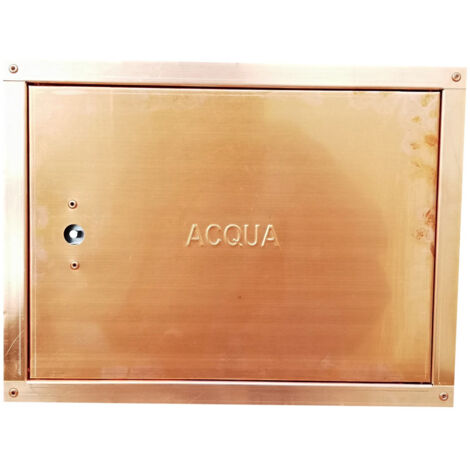 Sportello portello porta rame per chiusura nicchia contatore acqua, scegli se  lc 60 x hc 60 cm ( ln 56 x hn 56 cm ) (1/4)