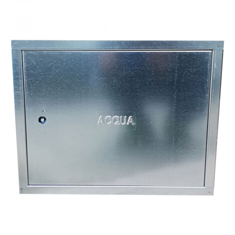Sportello portello porta zincata per chiusura nicchia contatore acqua, scegli se lc 50 x hc 50 cm ( ln 46 x hn 46 cm )