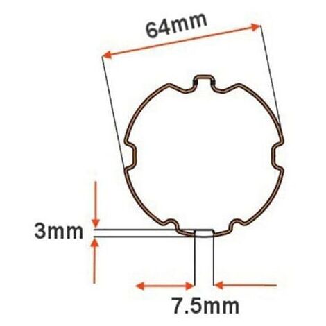 Adaptations moteur Avosdim - Axe ZF Ø64mm - pour Moteur ø45mm