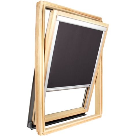 Store occultant compatible Roto ® - Vitrage H63.5 x 40 cm Noir