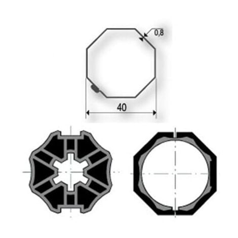 Adaptations moteur Somfy - Axe Deprat Ø40mm 9500387 pour Moteur Ø40mm