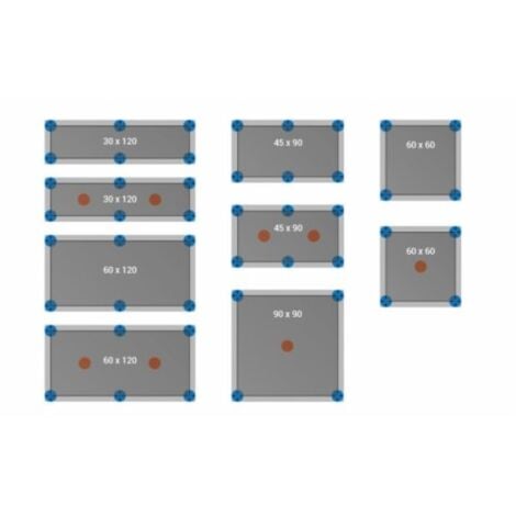 Plot pour dalle réglable 40 à 60 mm - JOUPLAST - Carton de 60 plots