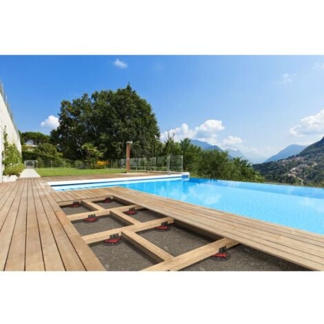 Plot terrasse autonivelant bois ou composite - 85 à 115 mm - YEED