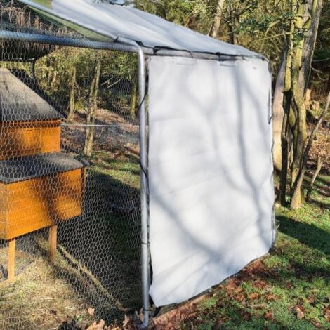 Bâche Premium Universelle 2 X 1,70 M Pour Côté De Parc Poulailler Blanche (1/3)