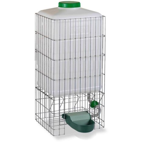 Abreuvoir en plastique ABS 30L avec grille de protection – Système de remplissage automatique – Écuelle intégrée pour volailles – Gaun